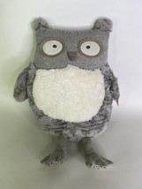 Pier 1 Imports Roxie Gray Owl Plush Stuffed Animal Pillow - $20.00