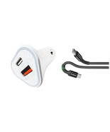 20W Car Charger PD + 4FT Braided C to C USB For Consumer Cellular Iris E... - $14.80