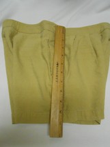 SimplyVera Vera Wang sz 2 mini khaki colored linen shorts w/ zipper pockets  - £11.00 GBP