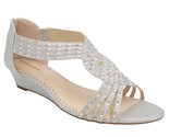 Charter Club Women Cross Strap Wedge Sandals Ginifur Size US 12M Silver ... - $23.76