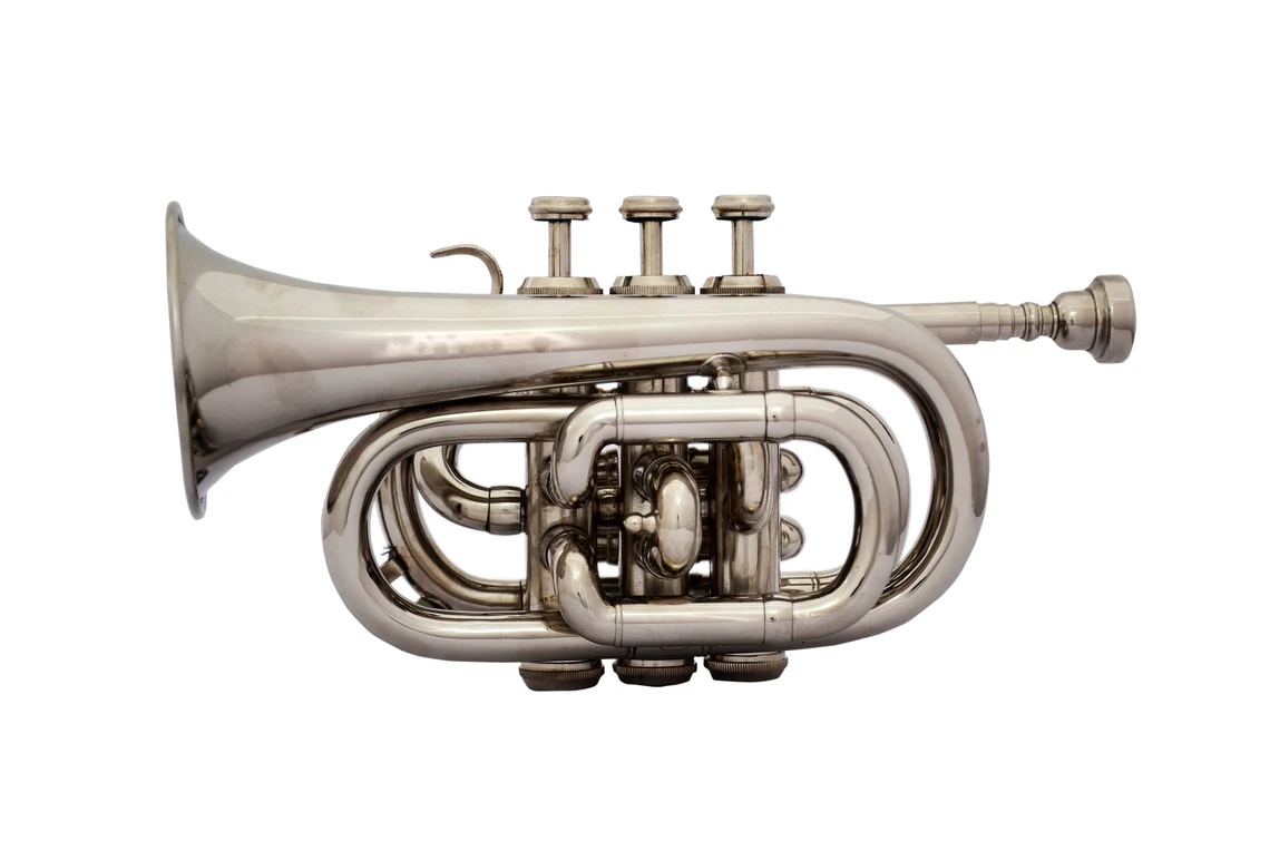 Pocket Trumpet Brand New Bb Pocket Trumpet Nickel Plated With Free hard ... - $139.00