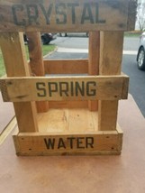 Vintage Crystal Spring Water Wooden Crate - £39.50 GBP