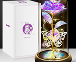 Mothers Day Rose Gifts for Mom Grandma, Butterfly Rose Light up Preserve... - $35.96