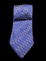Men’s Silk Tie Mondo Di Marco Italian Silk Italy Blue Geometric - $10.00