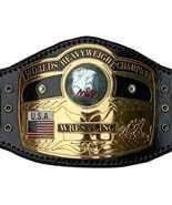 NWA DOM GLOBE HEAVYWEIGHT WRESTLING CHAMPION BELT 4MM METAL BRASS PLATES... - $263.59 CAD