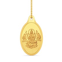 24KT Goddess Lakshmi Gold Coin Pendant - 10 Grams Gold Pendants - $1,603.37