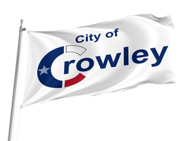 Crowley, Texas Flag,Size -3x5Ft / 90x150cm, Garden flags - $29.80