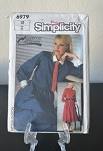 Vtg Simplicity Dresses Pattern 6979 Misses Sz 10 Uncut FF - $148.47 MXN