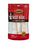 Cadet Beef Hide Knotted Dog Chews 8-9 Inches, 3 Pack - $34.10 CAD