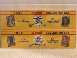 2 SCORE 1990 Collector Set 704 Player Cards, 56 Magic Motion Trivia Cards #99160 - £43.41 GBP