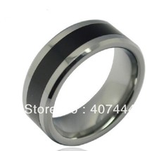 Hot Selling 8MM His/Her Best Tungsten Ring With Black Resin/Onyx New Wedding Ban - £29.45 GBP