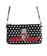 Betty Boop handbag purse wristlet crossbody shoulder 7158 black red whit... - $653.33 MXN