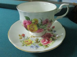 Royal Dover  England TEA cup and saucer decorated bouquet of flowers orig [85] - £42.59 GBP