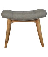 Curved Grey Tweed Bench - £195.90 GBP