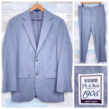 Jos A Bank 1905 Brrr Comfort Summer Suit Gray Wool Mens 38R Jacket 34R P... - £94.73 GBP