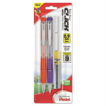 Pentel Twist-Erase Click Pencil 0.9mm, 2-Pk, Lead and 2 erasers - £14.78 GBP