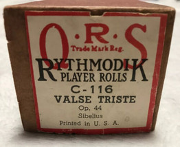 New QRS Piano Word Roll C-116 Ruthmodik Player Valse Trieste Op. 44 Sibe... - $39.19