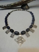 Vintage Tribal Berber necklace, Lapis-lazuli Necklace, Ethnic necklace, ... - $261.00