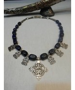 Vintage Tribal Berber necklace, Lapis-lazuli Necklace, Ethnic necklace, Berber j - £208.01 GBP