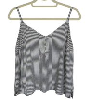 Old Navy Vertical Striped V-Neck Camisole Button Tank Top Blouse Size Large - £13.36 GBP