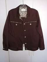 DRAPERS &amp; DAMONS LADIES BROWN LS JACKET/BLAZER-M-RHINESTONE BUTTONS-WORN... - £9.02 GBP