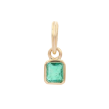18K Gold Emerald Pendant - £251.12 GBP