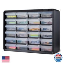 Amazon Basics Storage Cabinet, 24-Drawer Plastic Organizer with Dividers... - $63.82