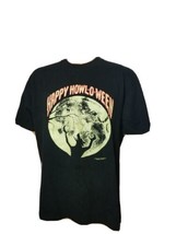 Vintage Happy Howl-O-Ween Glow In The Dark Single Stitch 90s Halloween Werewolf - £26.38 GBP