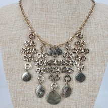 Vintage Casual Career Bib Necklace Gold Tone 21 Inch - £6.47 GBP