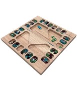 Mancala Multi Player Cartamundi  Wood Folding Set with 48 Colorful Glass... - £15.32 GBP
