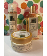 Spa Luxury VANILLA SUGAR 3 pcs Gift Set Body Scrub Body Wash Body Mist - $468.04 MXN