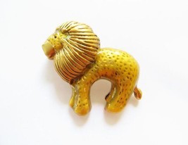 Danecraft Gold - Plated Lion Tiger Zoo Animal Pin Brooch - £7.74 GBP