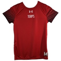 Maryland Terrapins Compression Shirt Womens Size Medium Terps NCAA Red Training - £31.31 GBP