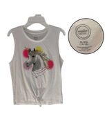 Wonder Nation Girl’s XL White Unicorn Graphic Tank Top Sleeveless Casual... - $199.58 MXN