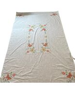 Vtg Bucilla 1991 Tablecloth Cross Stitch Butterfly Serenade 59x87 Completed - $741.85 MXN