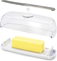 Magnetic Butter Keeper, Easy Scoop, No Mess Lid, Plastic, Dishwasher Safe (Clear - £31.16 GBP