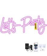  Let's Party Neon Sign, 23"X10" Neon Sign for Wall Decor, Adjustable Bri... - $72.61