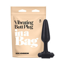 In A Bag Vibrating Butt Plug 5in Black - £25.50 GBP