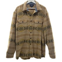 Pendelton XL Driftwood Flannel Shirt Shacket Aztec Print Button Up Long ... - £64.99 GBP