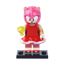 Amy Rose SegaSonic the Hedgehog Custom Printed Lego Compatible Minifigure Bricks - £3.55 GBP