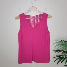 NWT Skies Are Blue | Pink Sleeveless Blouse with Ladder V-Back, size medium - £19.05 GBP