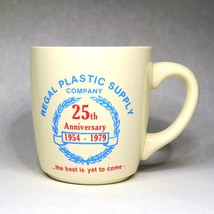 Regal Plastic Supply Company Vintage 1979 25th Anniversary Mug Commemorative Cup - £15.58 GBP