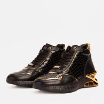 Bellagio Black & Gold High-Top Men Sneaker image 2