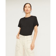 Everlane Womens The Organic Cotton Box-Cut Tee Crew Neck Short Sleeve Black S - £16.71 GBP