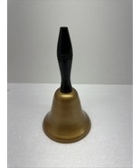 Vintage Metal Wood Handle Dinner Bell Santa - $14.80