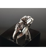 *Judith Ripka Sterling Silver 925 CZ Three Stone Rope Design Ring Size 6 - €86,03 EUR
