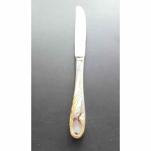 Gorham golden swirl dinner knife 9 1/8&quot; japan stainless flatware silverware p183 - £18.37 GBP