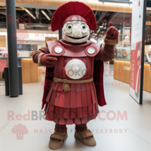 Maroon Roman Soldier mascot costume character dressed with a Circle Skirt and Mi - £902.99 GBP