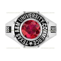Mens Custom Class Ring Noble Identity Collection Silver 925 Graduation Gift - $130.89
