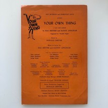 Your Own Thing Theatrical Program Welte Auditorium 2/4/1970 - £11.66 GBP